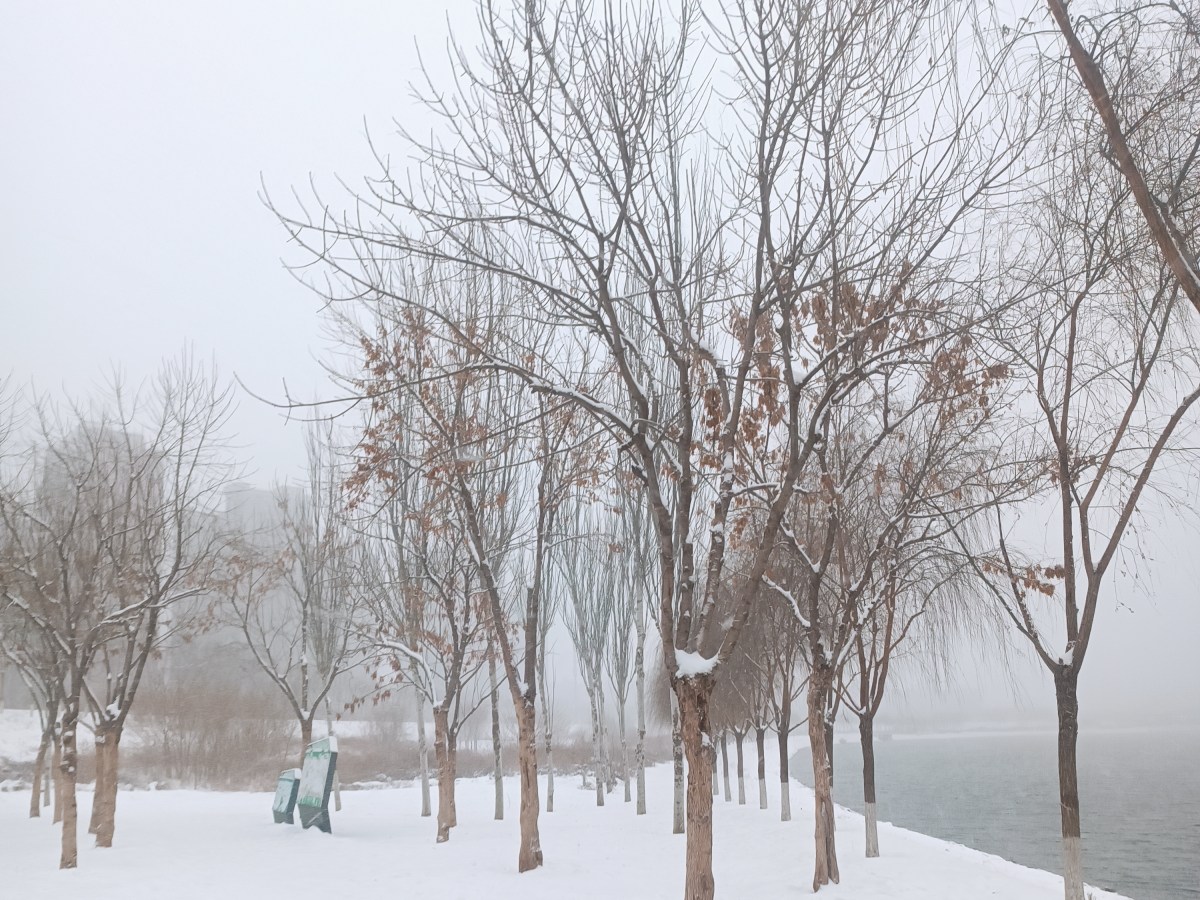 Snowfall continues, some roads in Beijing are covered with snow and traffic is&nbsp;slow